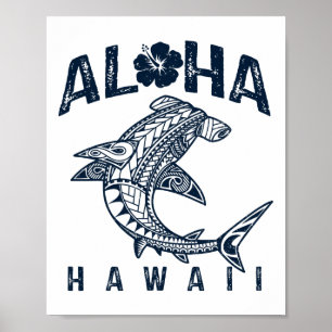 Aloha Hawaii Tril Hai Polynesischer Hawaiianischer Poster