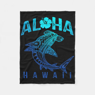 Aloha Hawaii Tril Shark Polynesisch Hawaiianischer Fleecedecke