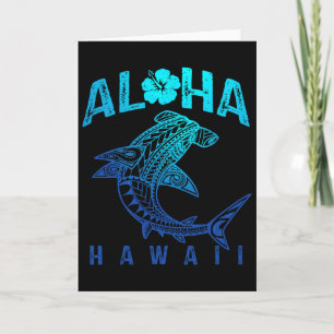 Aloha Hawaii Tril Shark Polynesisch Hawaiianischer Karte