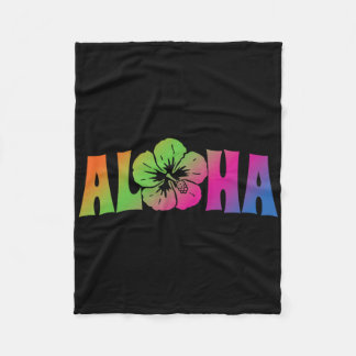 Aloha Hawaii Trip Summer Vacation Women Girls Beac Fleecedecke