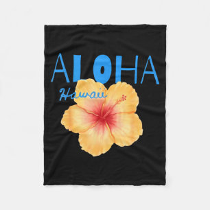 Aloha Hawaii tropische Blume Strand Sommerferien Fleecedecke