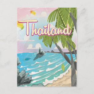 Aloha! Hawaii! Vintage-Reiseplakat-Cartoon Postkarte