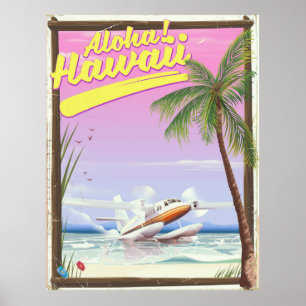 Aloha! Hawaii Vintage style travel poster