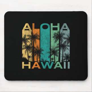 Aloha Hawaii Vintage-Surfbrett  Mousepad