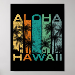 Aloha Hawaii Vintage-Surfbrett Poster