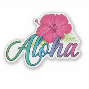 Aloha Hawaii von der Insel - 4 x 4 Aufkleber