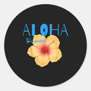 Aloha Hawaii von der Insel - Fühle das Aloha Runder Aufkleber