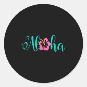 Aloha Hawaii von der Insel - Fühlen Sie das Aloha Runder Aufkleber