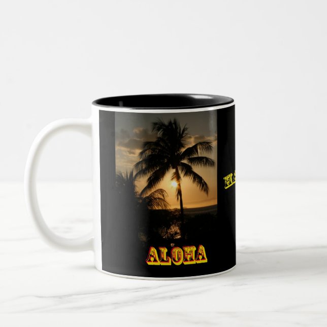 Aloha Hawaii Zweifarbige Tasse (Links)