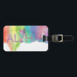 Aloha Hawaiian Ananas, Aquarellpflasche Gepäckanhänger<br><div class="desc">Dieses lustige Bild zeigt eine farbenfrohe Ananas mit der Phrase "aloha".Sommer und farbenfrohe Gestaltung.Dieses niedliche Design wird Ihnen eine Touch von Stil und Frische des Sommers.</div>