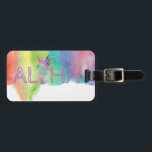 Aloha Hawaiian Ananas, Aquarellpflasche Gepäckanhänger<br><div class="desc">Dieses lustige Bild zeigt eine farbenfrohe Ananas mit der Phrase "aloha".Sommer und farbenfrohe Gestaltung.Dieses niedliche Design wird Ihnen eine Touch von Stil und Frische des Sommers.</div>