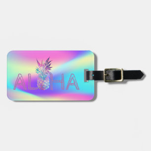 Aloha Hawaiian Ananas Holografisch Gepäckanhänger