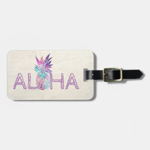 Aloha Hawaiian Ananas - Personalisiert Gepäckanhänger