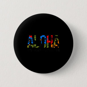 Aloha Hawaiian Blume Hawaii Funny Vacacation Surf Button