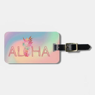Aloha Hawaiian Colorful Pineapple Holographic Gepäckanhänger