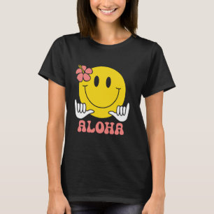 Aloha Hawaiian Cute Smile Gesicht Shaka Hibiskus K T-Shirt