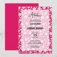 Aloha Hawaiian Floral Hot Pink Birthday Party