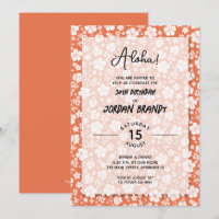 Aloha Hawaiian Floral Peach Birthday Party