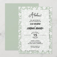 Aloha Hawaiian Floral Sage Birthday Party