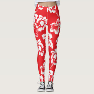 Aloha Hawaiian Hibiskus Floral Pattern Leggings