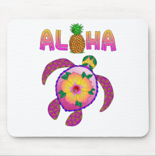 Aloha Hawaiian Honu Turtle Mousepad