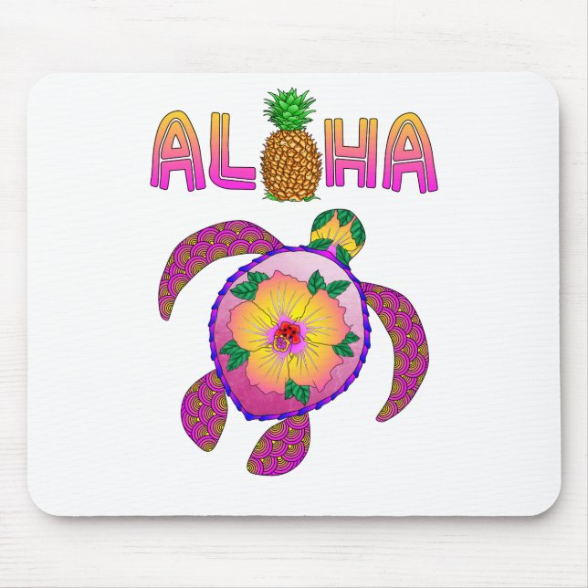 Aloha Hawaiian Honu Turtle Mousepad (Vorne)