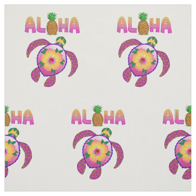 Aloha Hawaiian Honu Turtle Stoff (Muster)