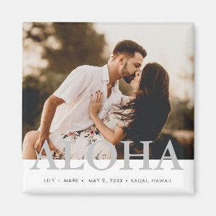 Aloha Hawaiian Island Foto Hochzeit Termin vormerk Magnet