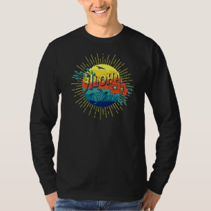 Aloha Hawaiian Island Meeresschildkröten-Blume Alo T-Shirt