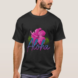 Aloha Hawaiian Islands Hawaii Surf Hibiskus Blume T-Shirt