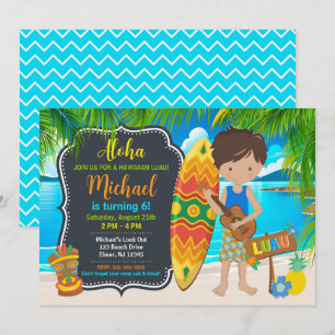 Aloha Hawaiian Luau Tropicaler Geburtstag Einladung