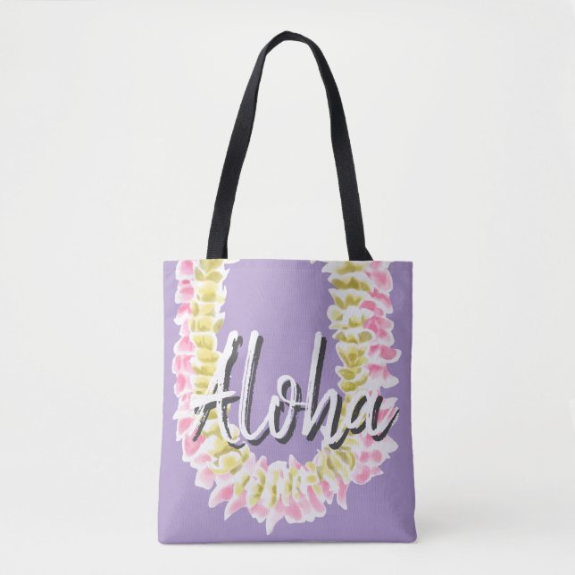 Aloha Hawaiian Plumeria Lei Elegant Floral Pastel  (Vorderseite)