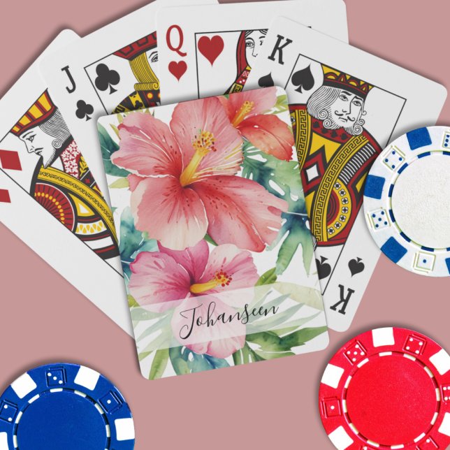 Aloha Hawaiian Red Blume Name Spielkarten (Von Creator hochgeladen)