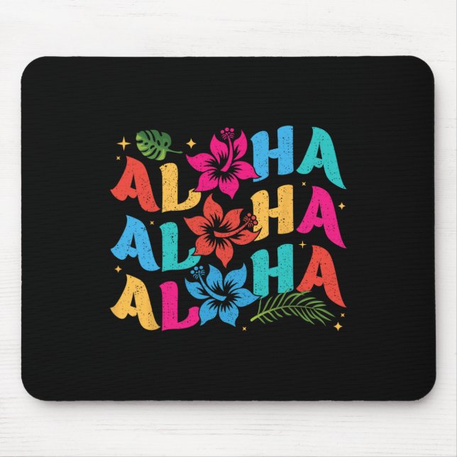 Aloha Hawaiian Summer Hawaii Urlaub Kinder Männer  Mousepad (Vorne)