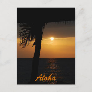 Aloha Hawaiian Sunset Cards Postkarte