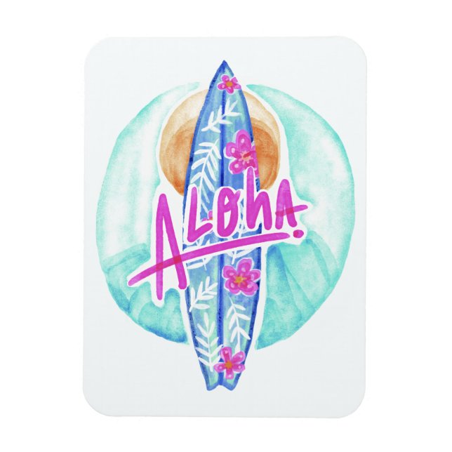 Aloha Hawaiian Surfer-Magnet Magnet (Vertikal)