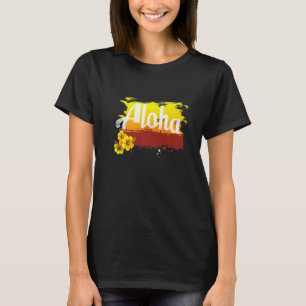 Aloha Hawaiian Tiki Retro Vintag Maui Ohana Premi T-Shirt