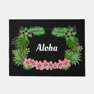 Aloha Hawaiian Welcome Tropical Blume Design Fußmatte