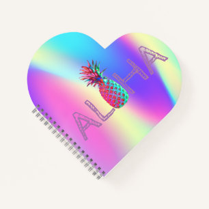 Aloha Hawaiianische Ananas Holografisch Notizbuch