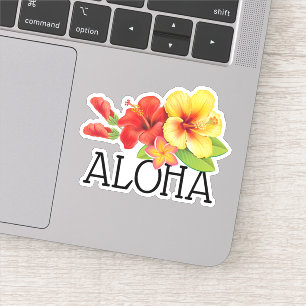 Aloha Hawaiianische Blumen Aufkleber