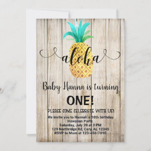 Aloha, hawaiianische Geburtstagsparty einladen, An Einladung