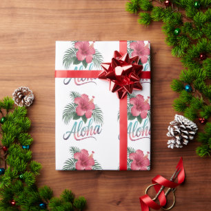 Aloha Hawaiianische Inseln Hawaii Hibiskusblüte Geschenkpapier