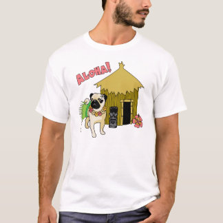 Aloha! Hawaiianische Mops T-Shirts für Kinder und