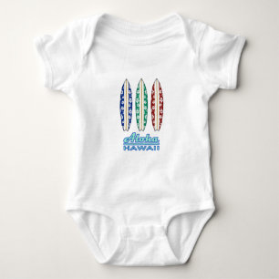 ALOHA - Hawaiianische Surfbretter Baby Strampler