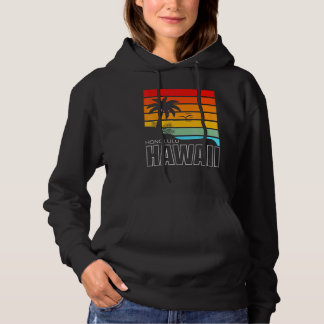 Aloha Hawaiianischer Strand Palmen Sommer Retro Ho Hoodie