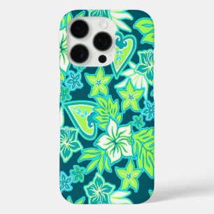 Aloha Heart Hawaiian Hibiscus Tropisch Teal iPhone 16 Pro Hülle