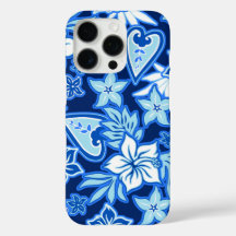 Aloha Heart Hawaiian Hibiskus Tropical Blue