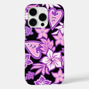 Aloha Heart Hawaiian Hibiskus Tropical Violet iPhone 16 Pro Hülle