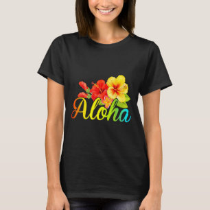 Aloha-Hemd hawaiianische Blume Hawaii-Urlaub Fraue T-Shirt