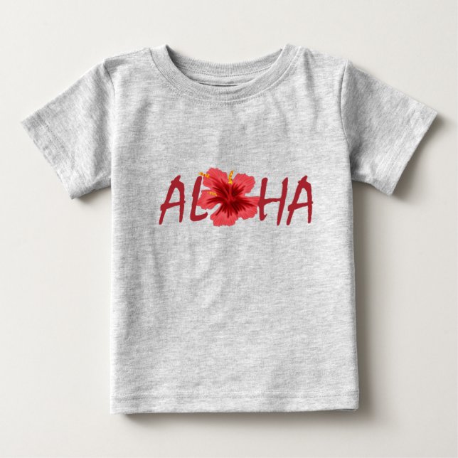 Aloha Hibiskus Baby Strampler (Vorderseite)